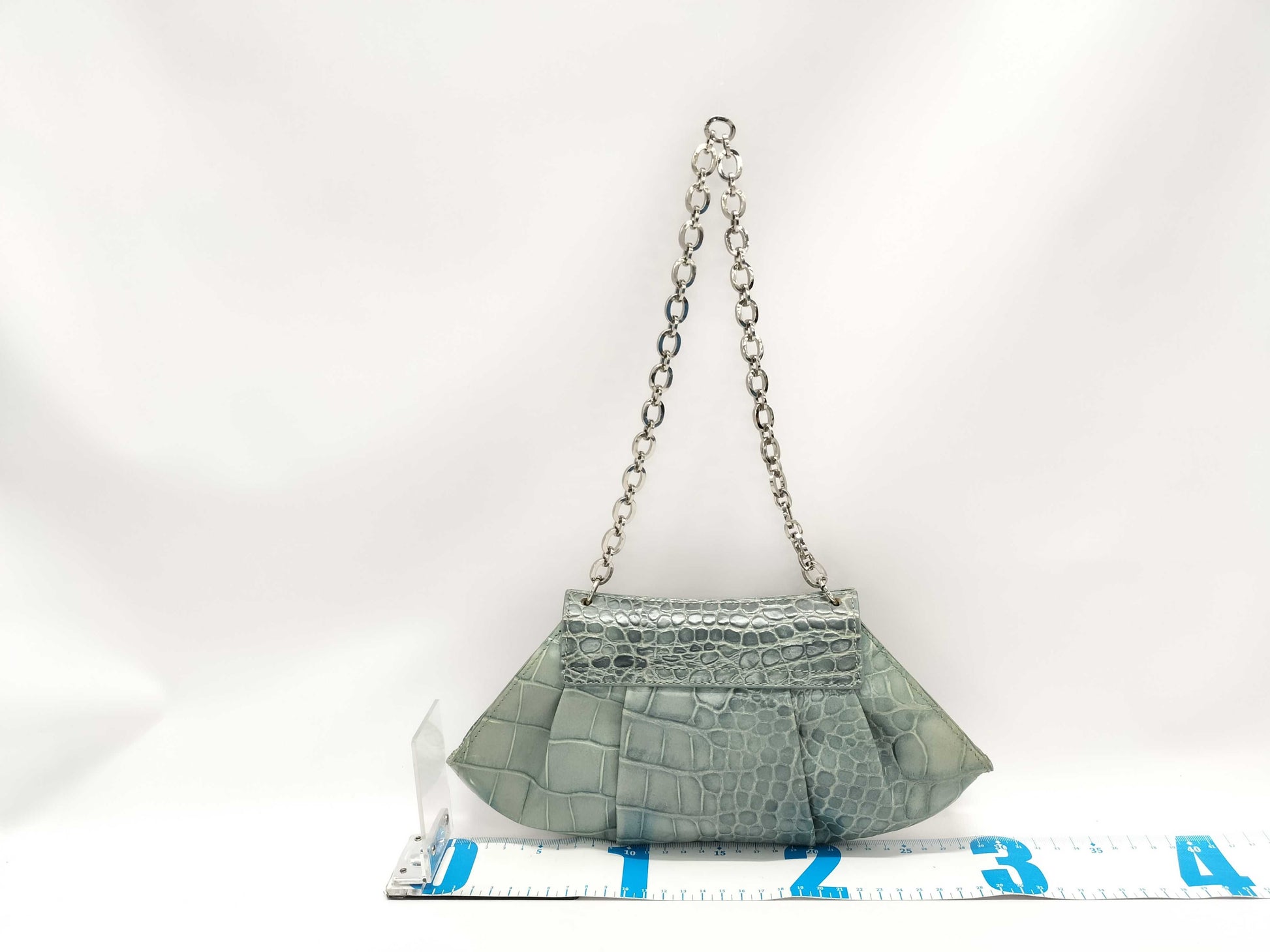 FURLA Crocodile Chain Shoulder Bag