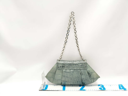 FURLA Crocodile Chain Shoulder Bag