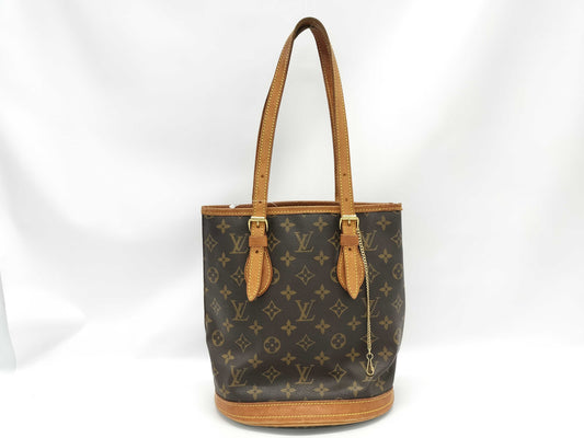 LOUIS VUITTON Monogram Petit Bucket Tote Bag 