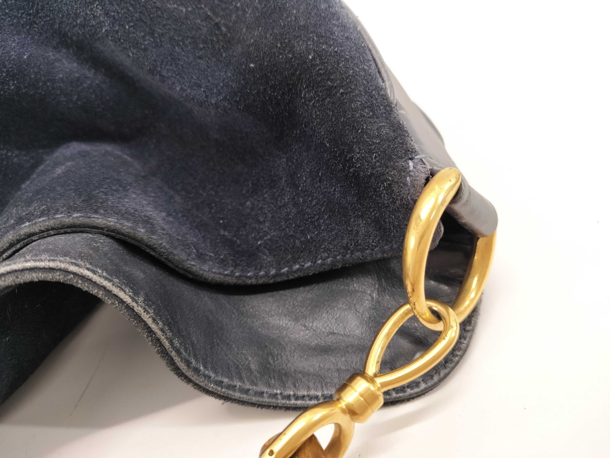 GUCCI Bamboo Suede Tote Bag