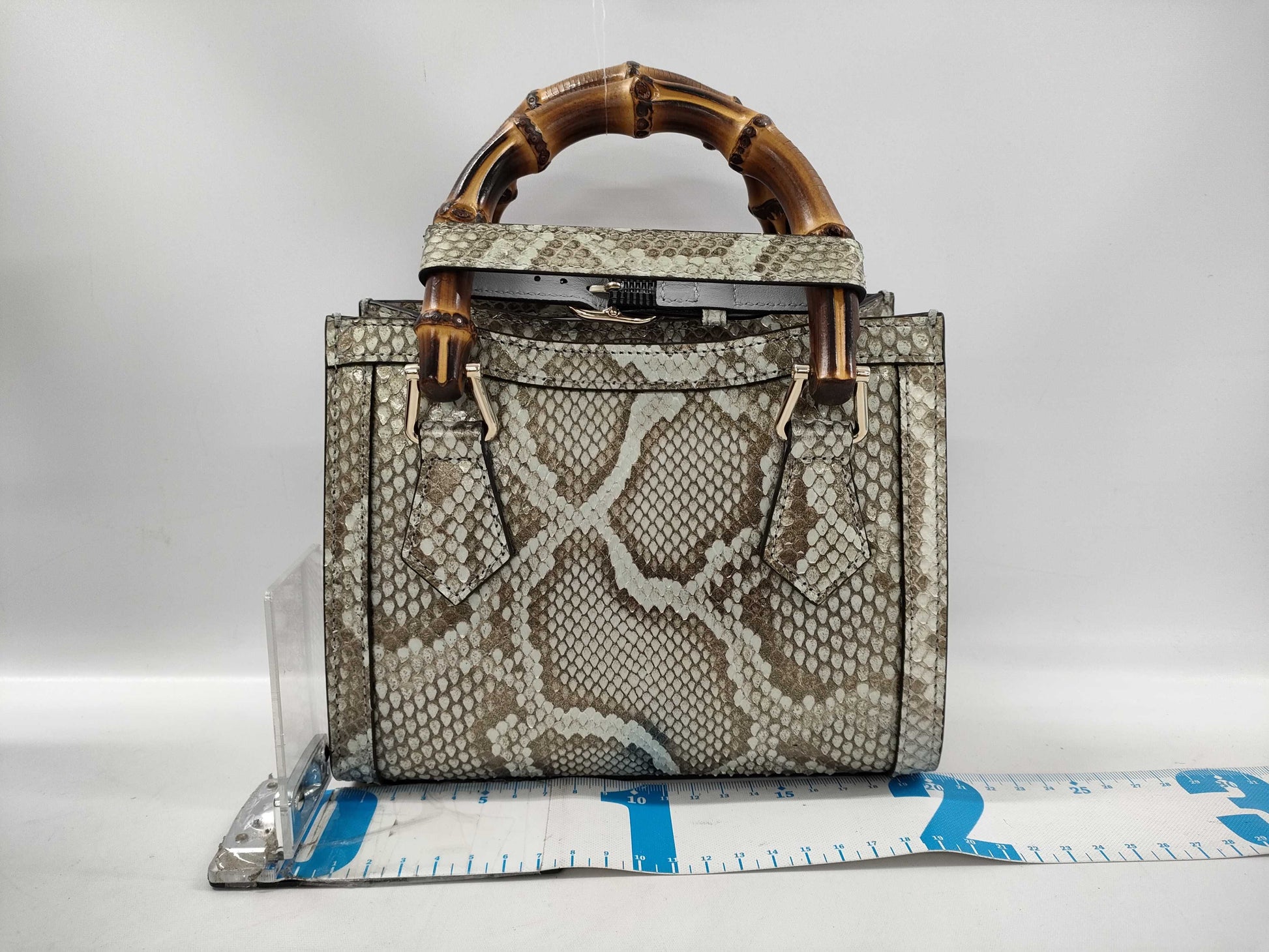 GUCCI Bamboo Diana Small Python Handbag