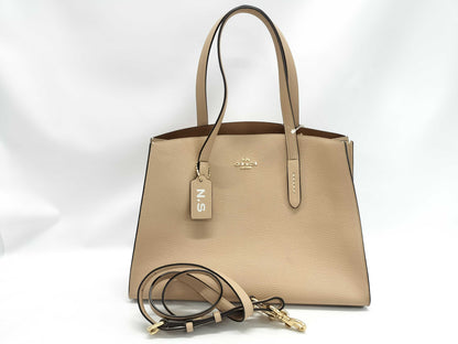 COACH Leather 2-Way Tote Bag 25137
