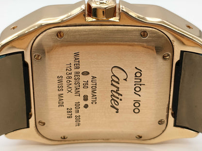 Cartier Santos 100mm WM502151 2879 112386MX Automatic 18K Gold Boys' Watch