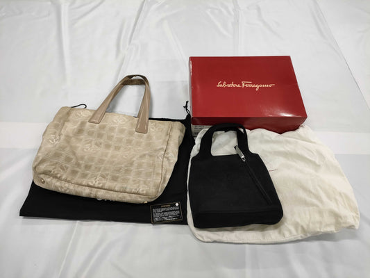 CHANEL Chanel/Ferragamo nylon bag *2 tote bags