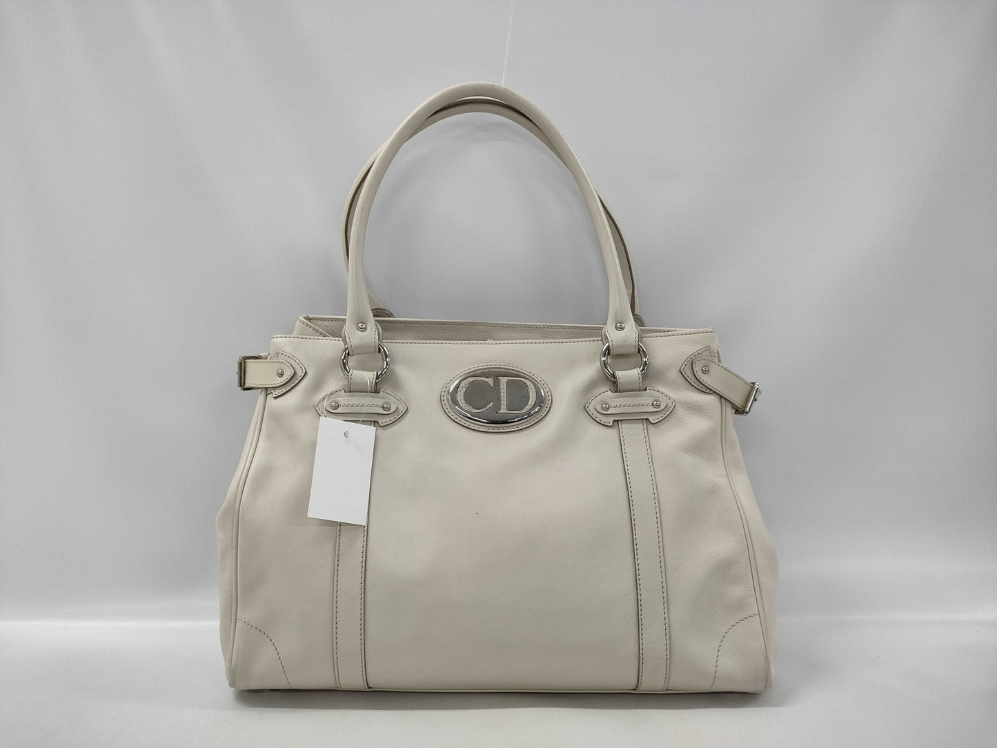 Dior Leather Logo Handbag Tote Bag Handbag