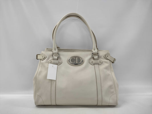Dior Leather Logo Handbag Tote Bag Handbag