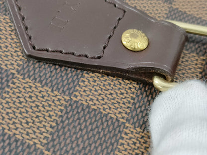 LOUIS VUITTON Damier Sac Plait Tote Bag with Initials