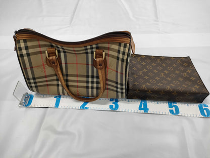 LOUIS VUITTON Louis Vuitton/Burberry bag set Boston bag