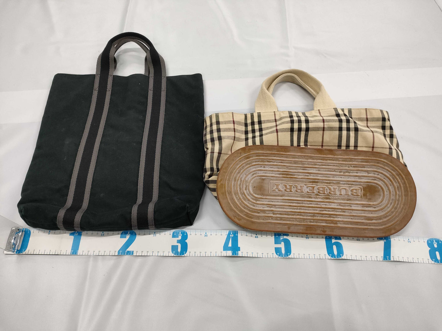 HERMES Foul To Cabas/Burberry Bag Set Tote Bag