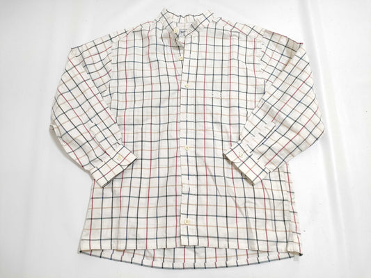 BURBERRY □Burberrys Collarless Shirt 100% Cotton Shirt
