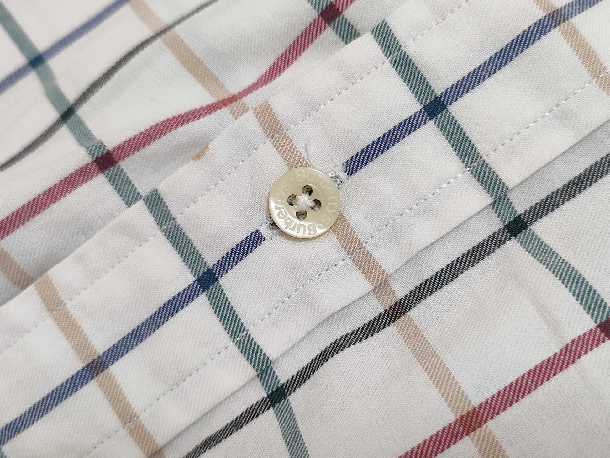 BURBERRY □Burberrys Collarless Shirt 100% Cotton Shirt