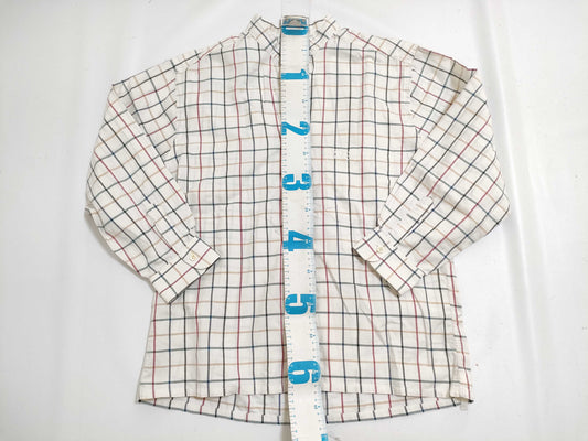 BURBERRY □Burberrys Collarless Shirt 100% Cotton Shirt