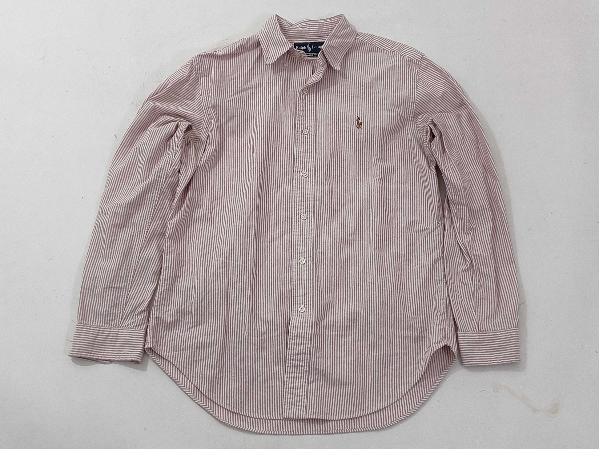 BURBERRY □ RALPH LAUREN Striped Shirt Reindeer Logo Shirt