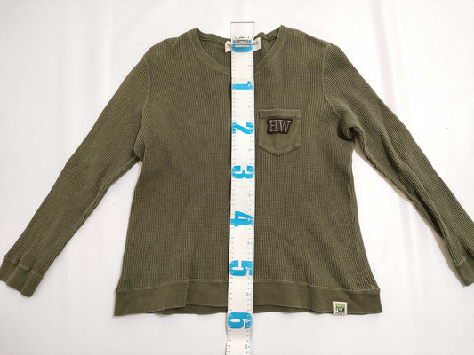 HUNTING WORLD ? HUNTING WORLD Waffle Fabric Long Sleeve Shirt Tops