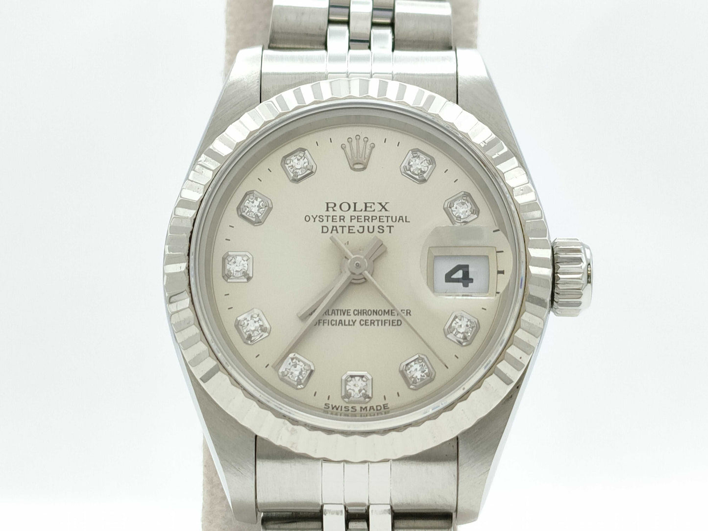 ROLEX 69174G T161527 Silver Dial Women's Watch