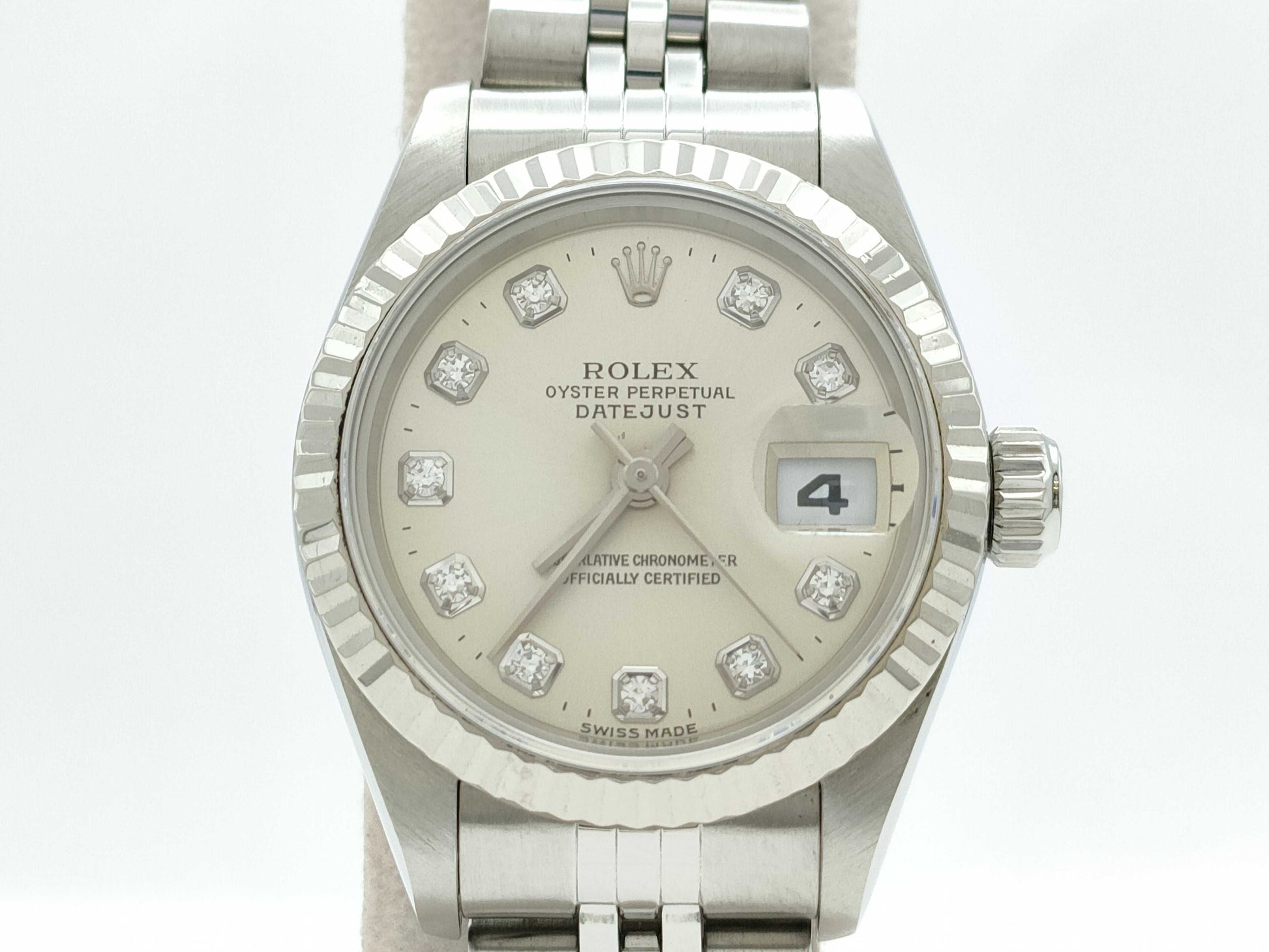 ROLEX 69174G T161527 Silver Dial Women's Watch