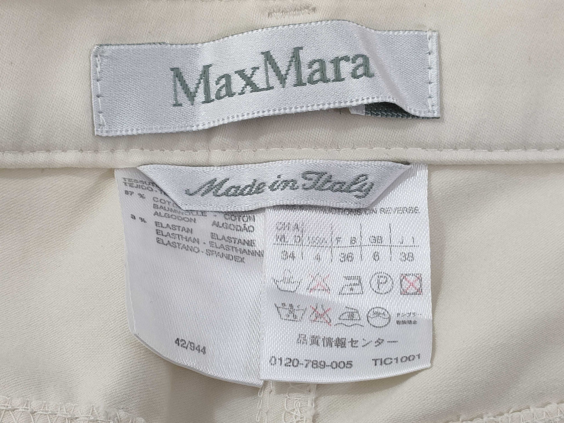 MaxMara □MAX MARA White Pants Pants