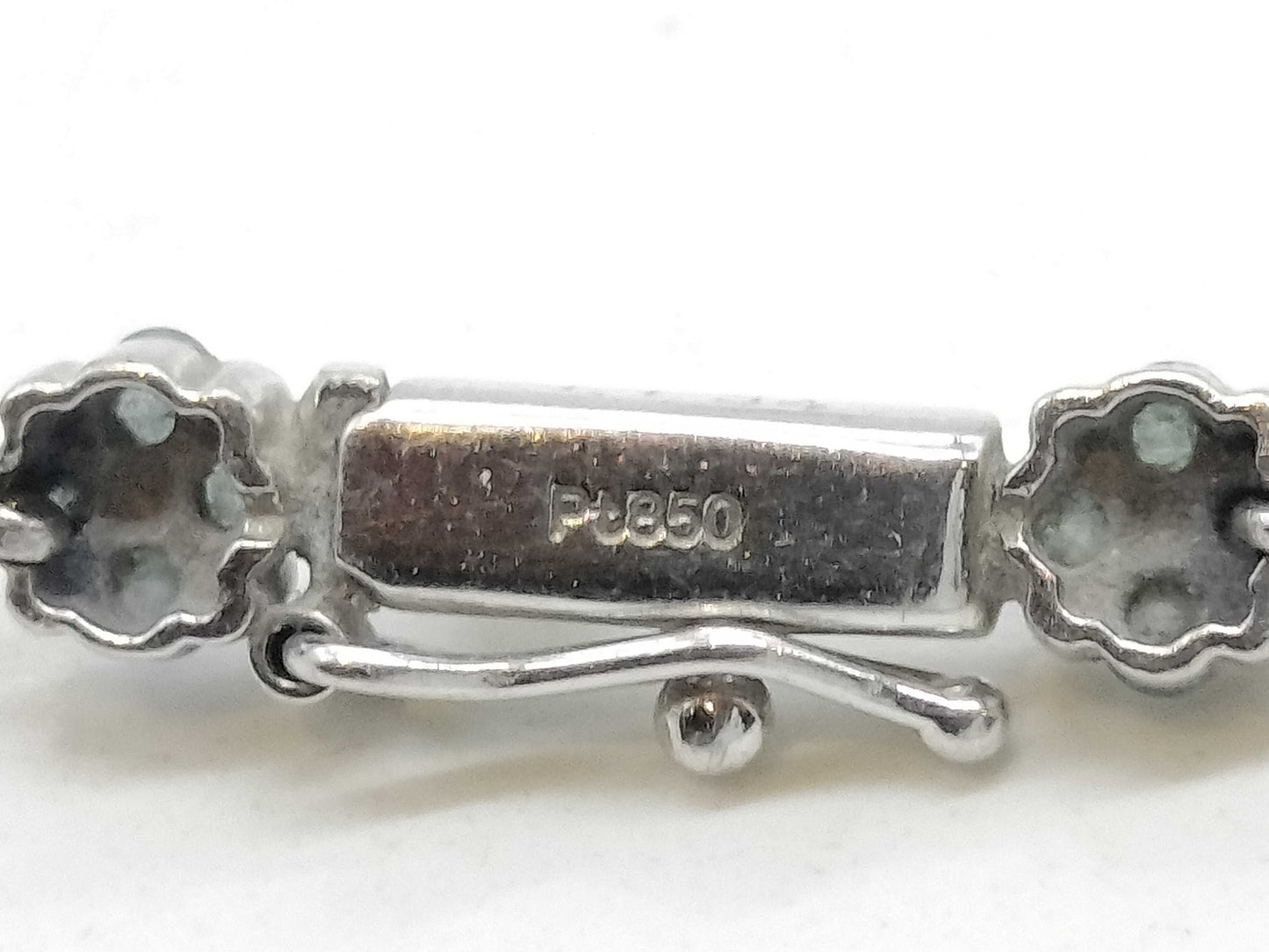 D1.134ct Pt850 7.9g Bracelet/Bangle 