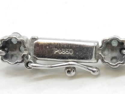 D1.134ct Pt850 7.9g Bracelet/Bangle 