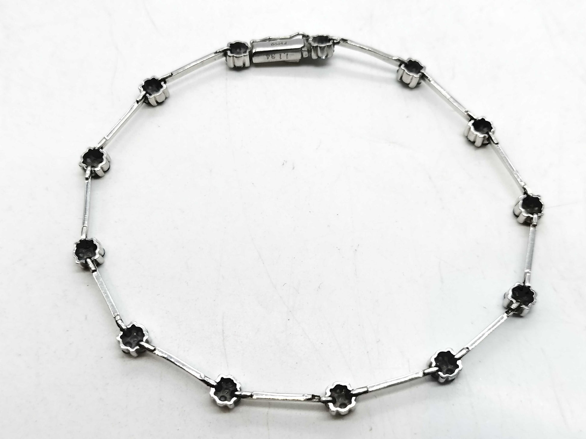 D1.134ct Pt850 7.9g Bracelet/Bangle 