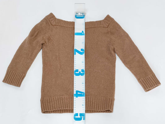 BURBERRY Blue Label? BURBERRY Knit Short Top in Cream Brown