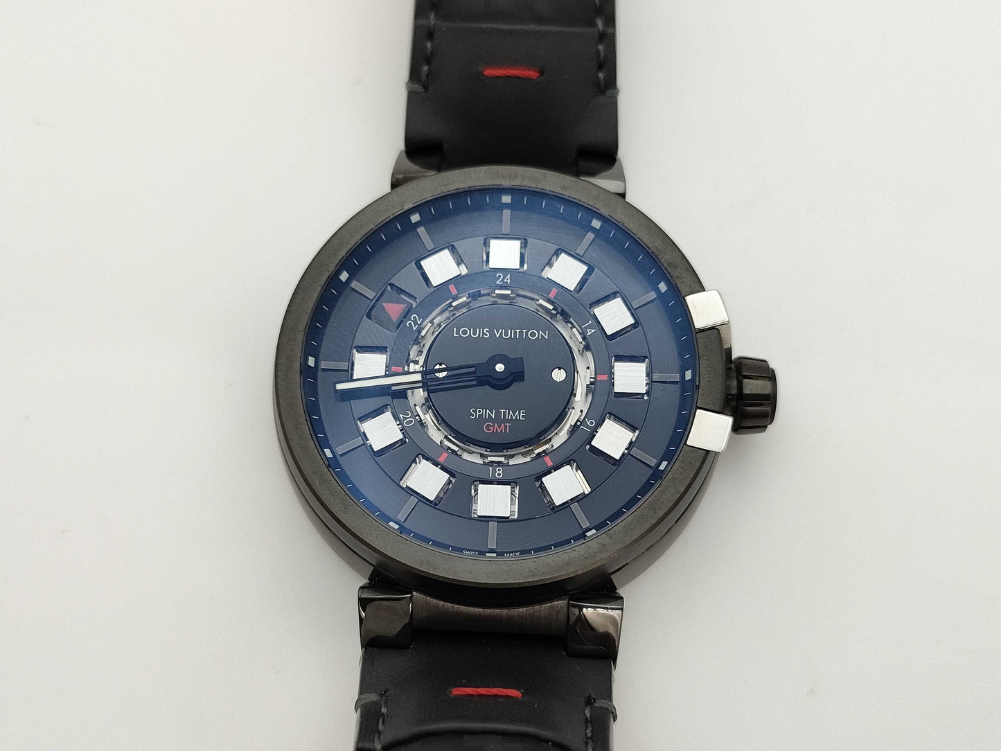 LOUIS VUITTON Tambour Evolution Spintime GMT Q1AG0 TH3490 Automatic Men's Watch