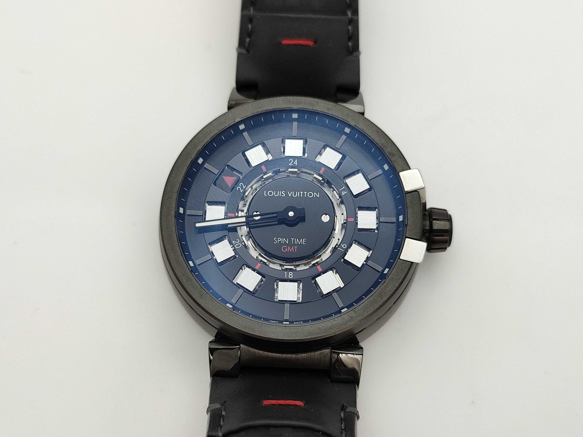 LOUIS VUITTON Tambour Evolution Spintime GMT Q1AG0 TH3490 Automatic Men's Watch