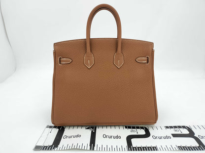 HERMES Birkin 25 Gold Togo Handbag