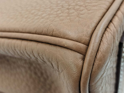 HERMES Birkin 25 Gold Togo Handbag