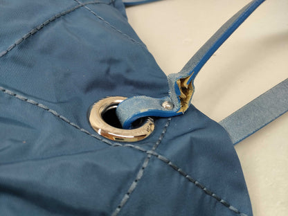 MONCLER Moncler Tote Nylon Quilted Blue Tote Bag