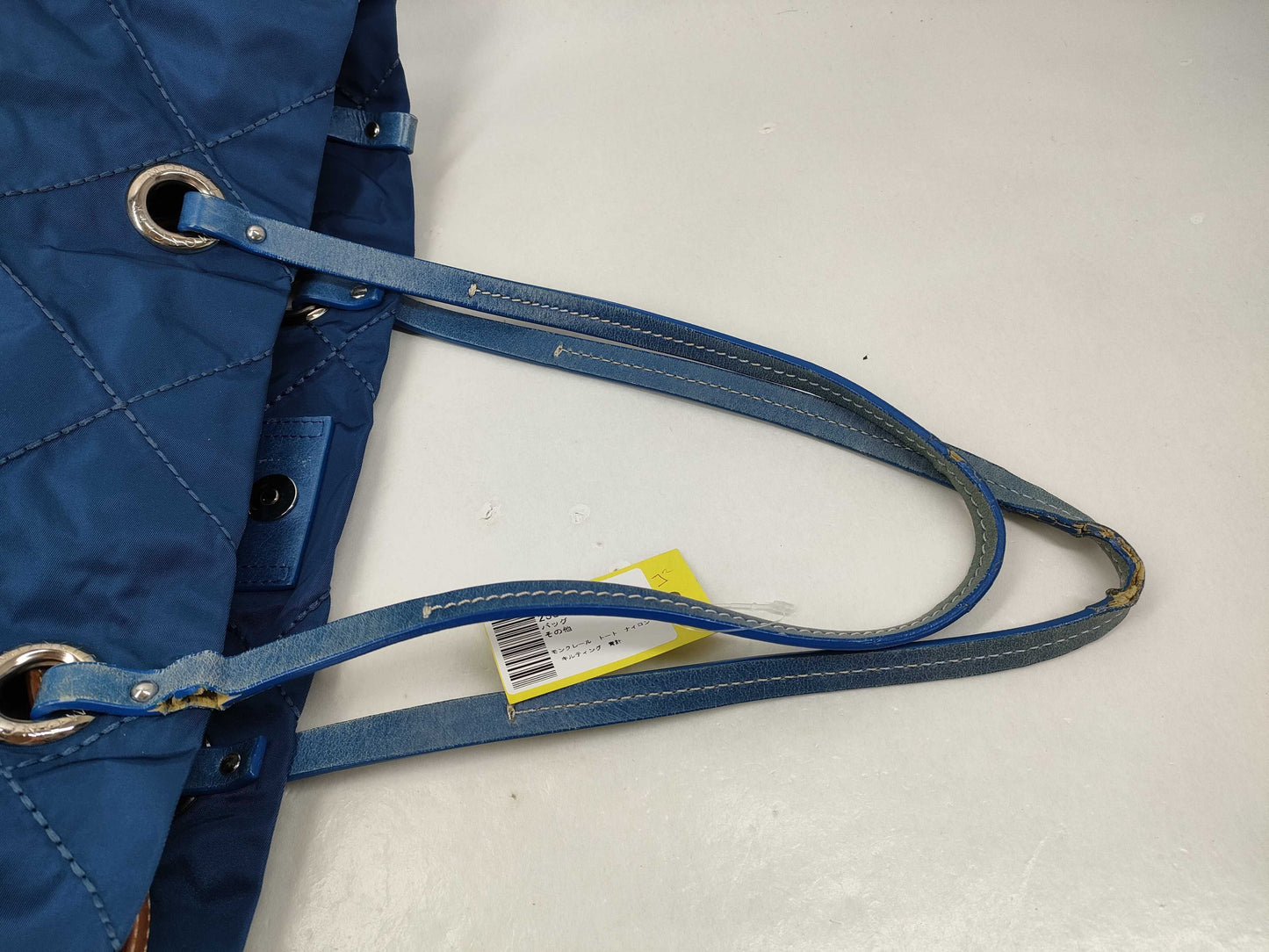 MONCLER Moncler Tote Nylon Quilted Blue Tote Bag