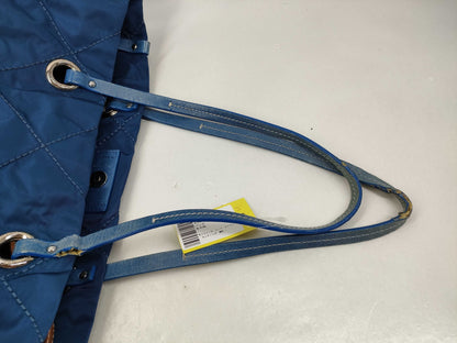 MONCLER Moncler Tote Nylon Quilted Blue Tote Bag
