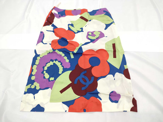 CHANEL 00T Silk Skirt Skirt