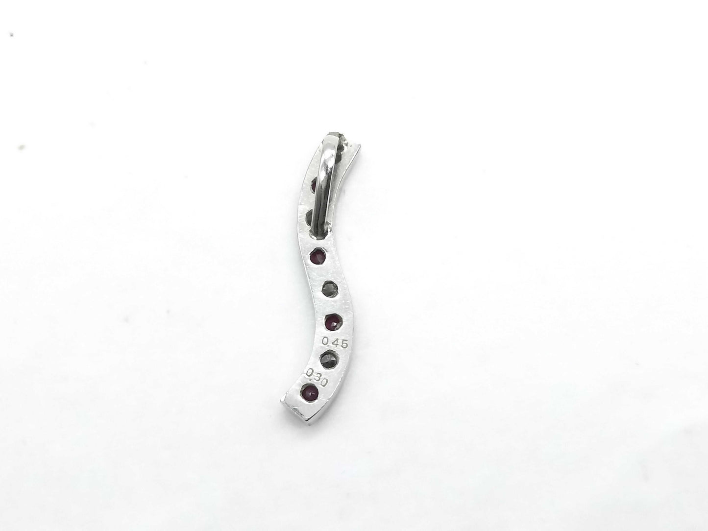Ruby and Diamond Pt900 2.5g Pendant Top 