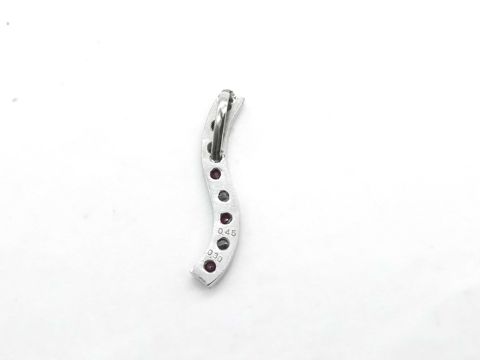 Ruby and Diamond Pt900 2.5g Pendant Top 