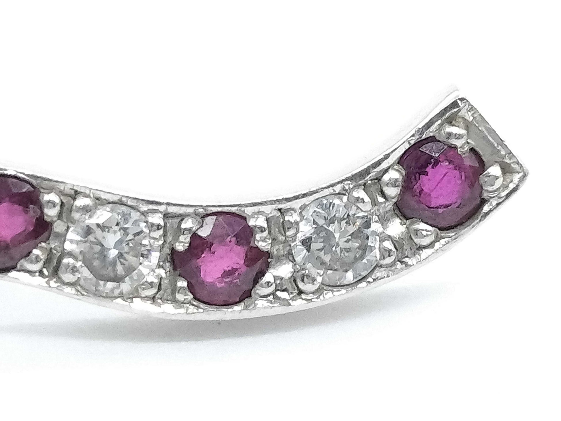 Ruby and Diamond Pt900 2.5g Pendant Top 