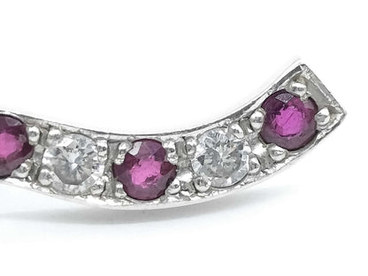 Ruby and Diamond Pt900 2.5g Pendant Top 