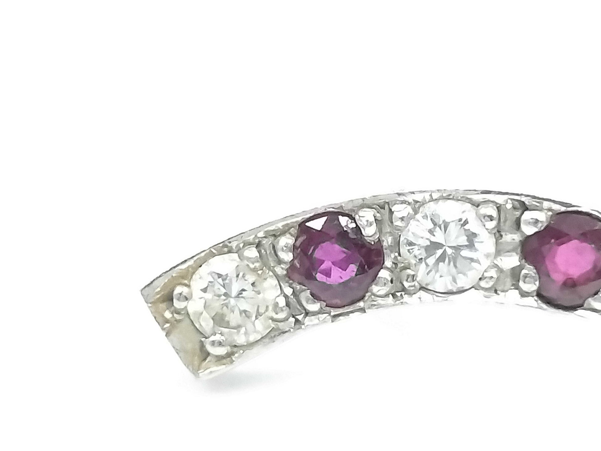 Ruby and Diamond Pt900 2.5g Pendant Top 