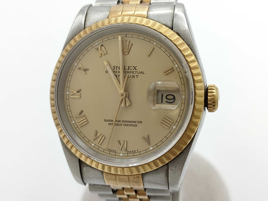 ROLEX 16233 E415935 Champagne Dial Jubilee Bracelet Men's Watch