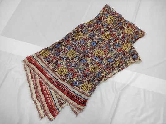 LOUIS VUITTON Floral Print Cashmere and Silk Stole Scarf