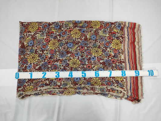 LOUIS VUITTON Floral Print Cashmere and Silk Stole Scarf