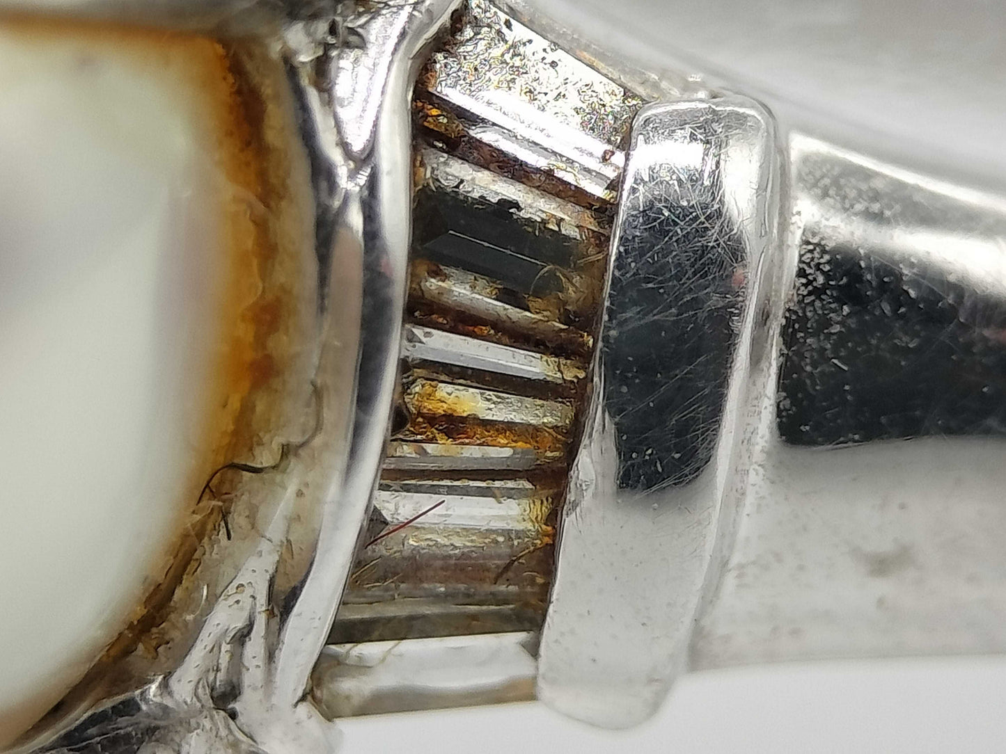 Pearl Ring, Diameter: Approx. 10.4mm, D0.28ct, Pt900, 8.3g 