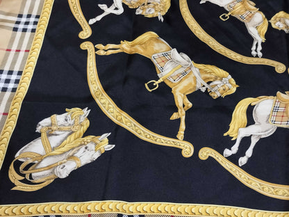 Burberrys Burberry Check Black Scarf