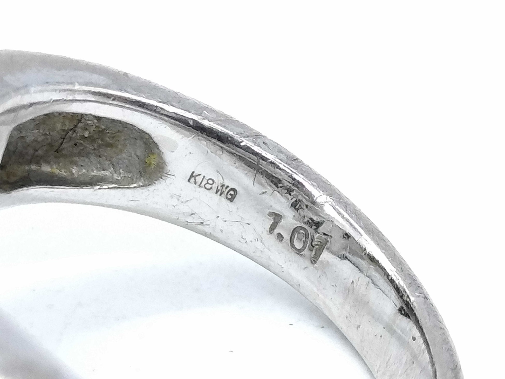 D1.01ct K18WG 9.1g Ring 