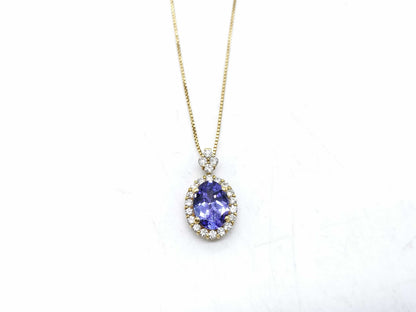TZ 0.97ct D 0.25ct K18 2.6g Necklace 