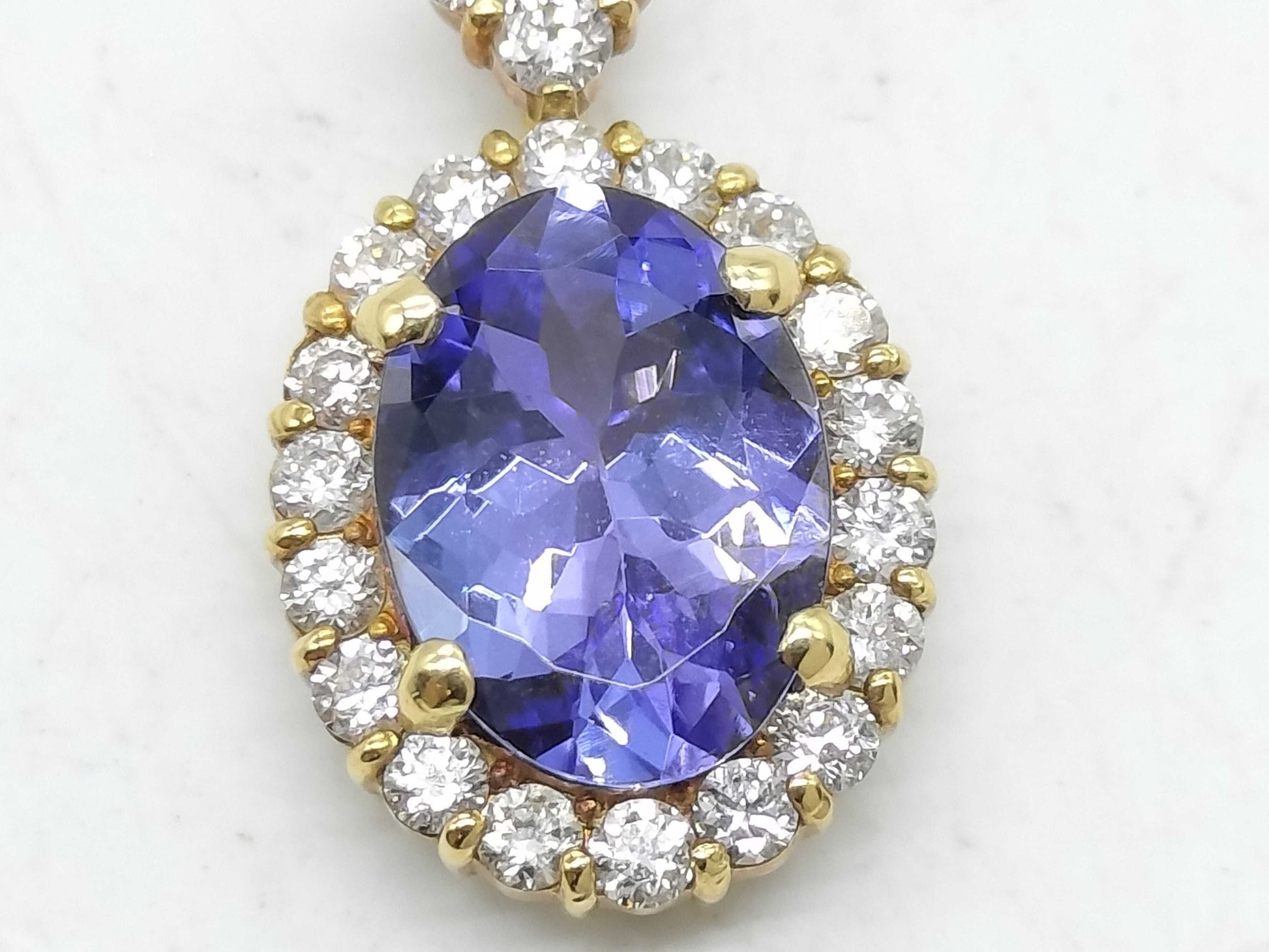 TZ 0.97ct D 0.25ct K18 2.6g Necklace 