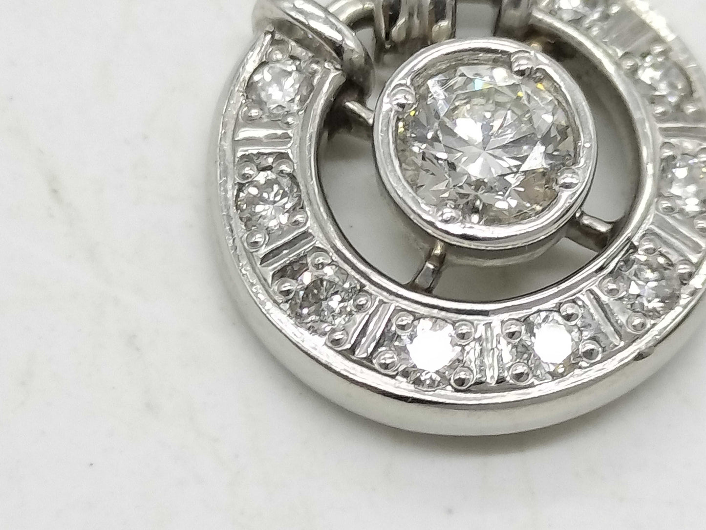 D0.20ct FD0.10ct Pt900/Pt850 4.7g Necklace 