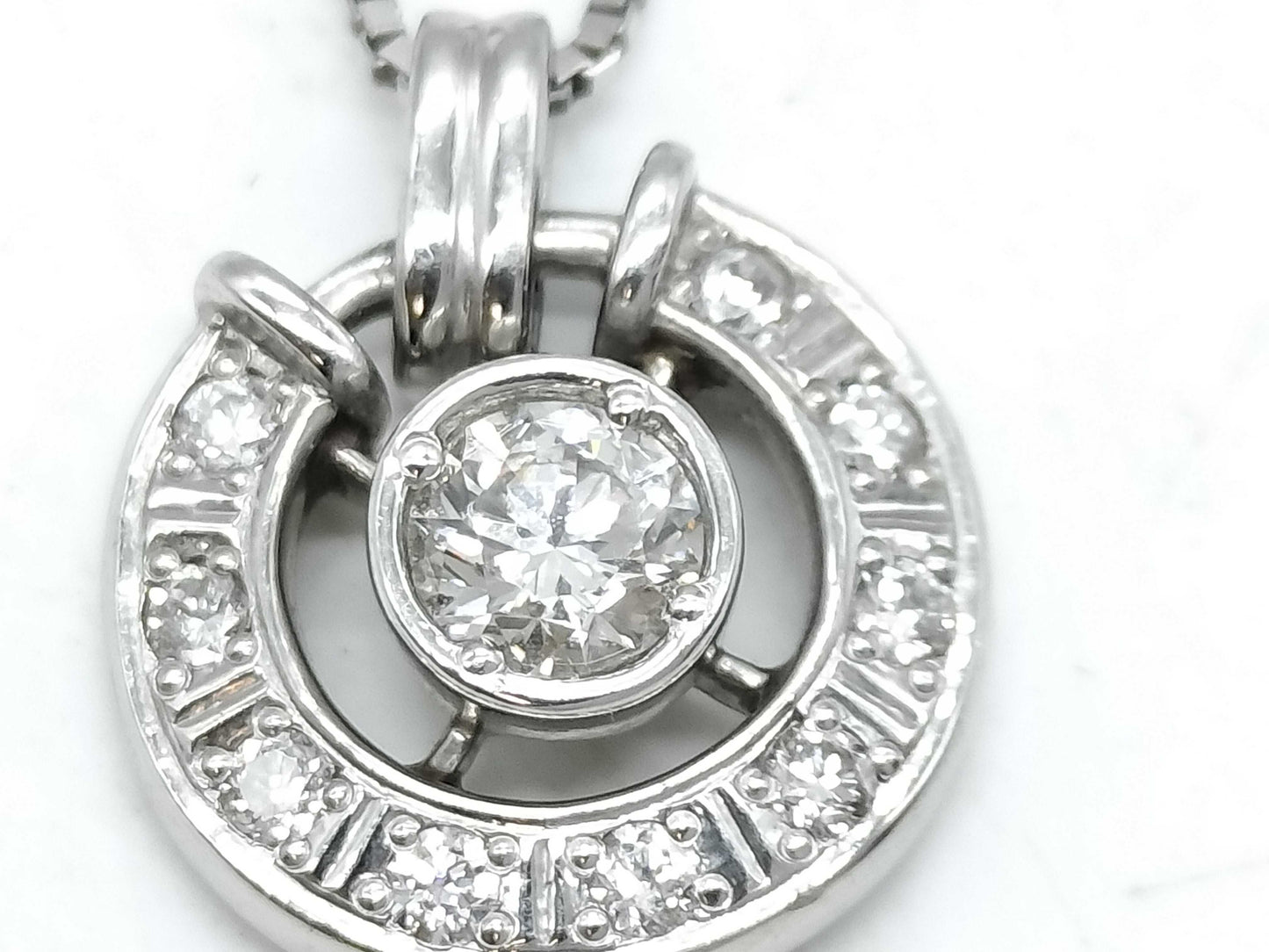 D0.20ct FD0.10ct Pt900/Pt850 4.7g Necklace 