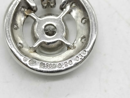 D0.20ct FD0.10ct Pt900/Pt850 4.7g Necklace 