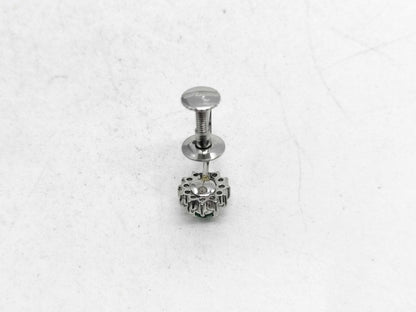 Emerald and Diamond Pt900 1.2g 